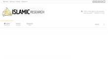 Tablet Screenshot of islamic-research.org